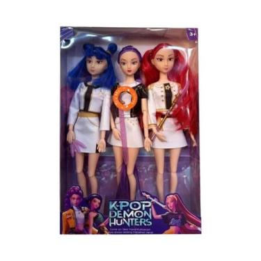 Imagem de Boneco De Anime KPop Demon Hunters Rumi Mira Zoi Máscara De Vinil Figu