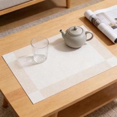 Imagem de Jogo americano simples - Tapete de mesa com isolamento térmico de PVC para refeições diárias e decoração