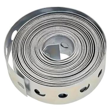 Imagem de oshhni Cinta de metal galvanizado para tubos, ideal para projetos de bricolagem, com furos, acessórios profissionais para reparos, versátil e na
