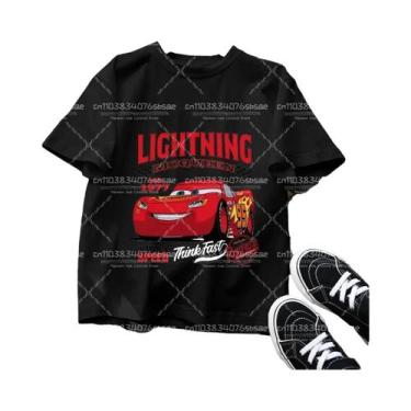 Imagem de Camiseta Infantil Disney Pixar Lightning McQueen, Manga Curta, Desenho