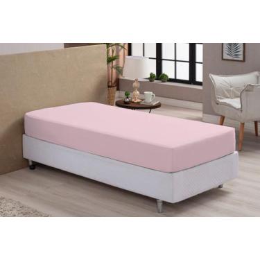 Imagem de Lençol Solteiro Avulso Com Elástico 100% Algodão - Jire Bordados, Rosa