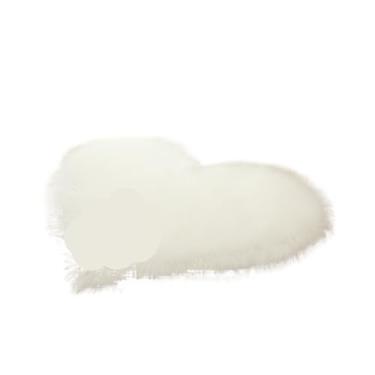Imagem de Tapete na sala de estar tapetes grandes de pelúcia em forma de coração antiderrapante quarto moderno tapete decoração de quarto (branco, 40 x 50 cm)