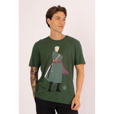 Imagem de Camiseta One Piece Roronoa Zoro Espadas - Piticas, 14, Verde, Unissex