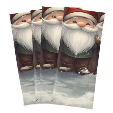 Imagem de xigua Conjunto de 6 panos de prato de cozinha de gnomos de Natal, macios e altamente absorventes de secagem rápida para limpeza de pratos e limpeza manual, 71 x 45 cm