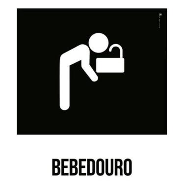 Imagem de Kit 3 Placas Desenho Bebedouro