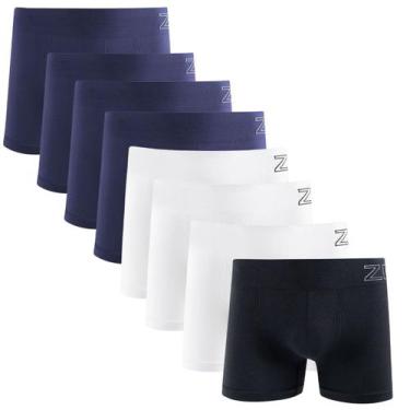 Imagem de Kit 8 Cuecas Boxer Zee Rucci Microfibra Poliamida Sem Costura, Sortido