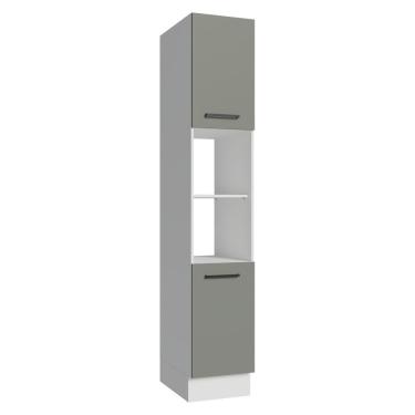 Imagem de Paneleiro 40 cm 2 Portas e 2 Nichos Branco/Cinza Agata Madesa