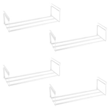 Imagem de VZZNN Pacote com 4 organizadores expansíveis, ajustável embaixo da prateleira para sapatos, organizador de prateleira de armário para organização doméstica e economia de espaço (branco)