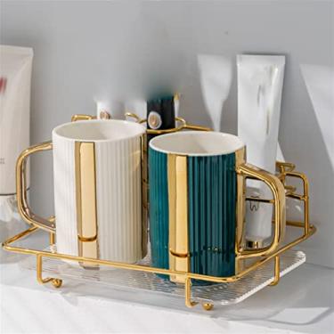 Imagem de THJKUPO Conjunto de enxaguante bucal para escova de dentes, lavagem de cerâmica doméstica e dentes de escova