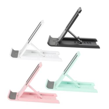 Imagem de CYYHGD Suporte de telefone 4 peças para celular push-pull telefone mesa tablet plástico suporte dobrável para celular