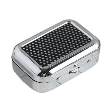 Imagem de Cinzeiro De Metal Portátil Mini De Bolso Com Tampa, Quadrado, À Prova 