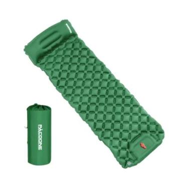 Imagem de Colchão Inflável Ultraleve Para Camping Com Almofadas E Bomba Embutida