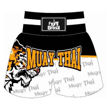 Imagem de Short Calção Muay Thai - White Tiger - Fb3001-Unissex