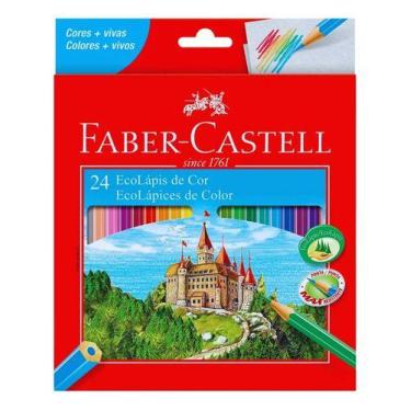 Imagem de Lápis De Cor Com 24 Cores Faber Castell Ecolápis