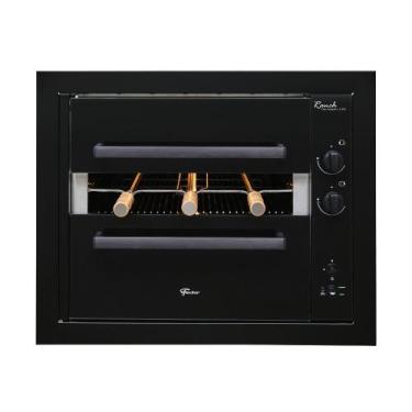 Imagem de Churrasqueira a Gás de Embutir Fischer 3 Espetos Ranch, Preto, Bvolt