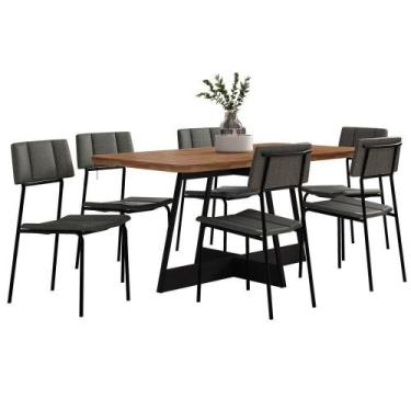 Imagem de Conjunto Sala De Jantar Los Angeles 6 Cadeiras Carraro - MÓVEIS CARRAR