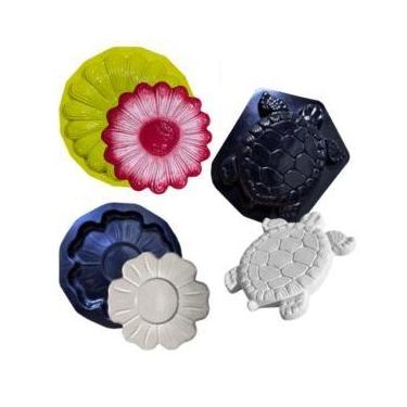 Imagem de Kit de 3 Pisantes em Forma de Flor para Jardim - 40x40cm - no-brand