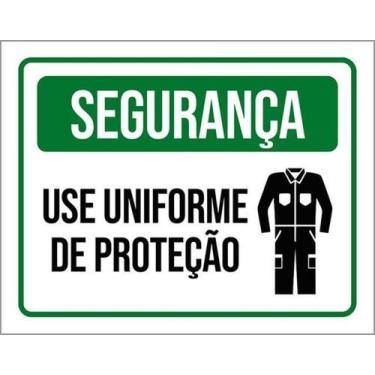 Imagem de Kit 5 Placas - Segurança Use Uniforme Proteção - Sinalizo