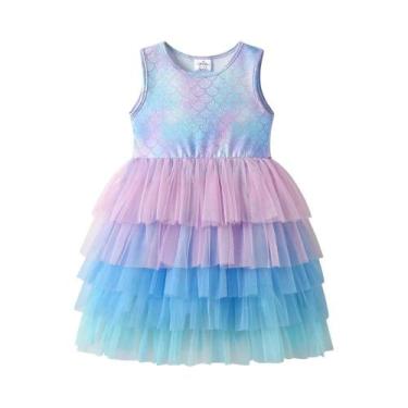 Imagem de Vestido De Verão Sem Mangas Para Meninas, Vestido De Princesa Em Gradi