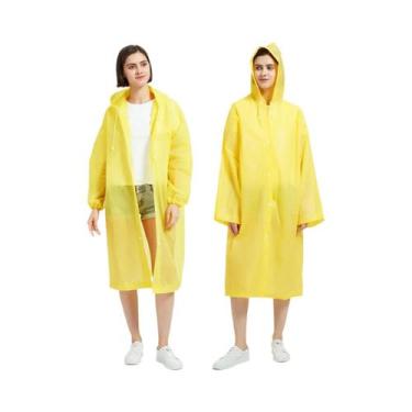 Imagem de Poncho De Chuva Unissex Impermeável Com Capuz Em EVA Para Viagens, Pes