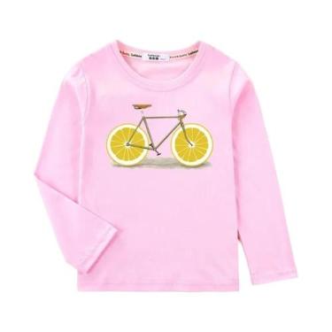Imagem de Camiseta Infantil De Manga Comprida Com Estampa De Frutas, Camiseta De