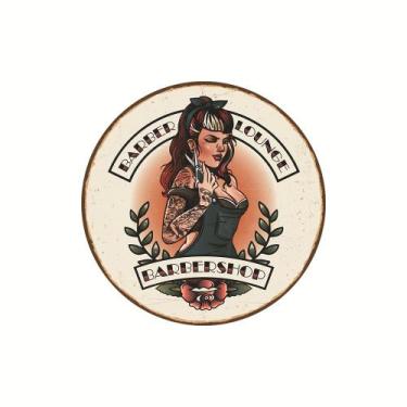 Imagem de Decoração de parede, barbearia, pintura vintage em ferro, 30 cm - taiy