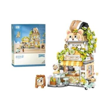 Imagem de Blocos De Montar LOZ: Loja De Takoyaki E Sorveteria Com Tema De Rua - 