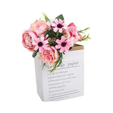 Imagem de Buquê De Flores De Peônia Artificiais Para Casamento, Decoração De Mes