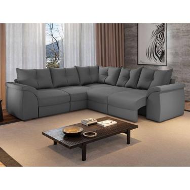 Imagem de Sofa de Canto 5 Lugares Suede Qatar Flash Estofados
