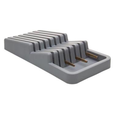 Imagem de Organizador de Gavetas para Facas Lyor Cinza Plástico