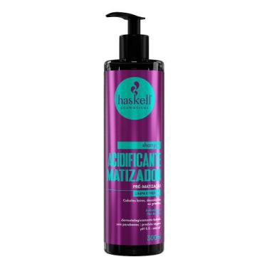 Imagem de Shampoo Acidificante Matizador 300ml Haskell  Para Cabelos Loiros Desc