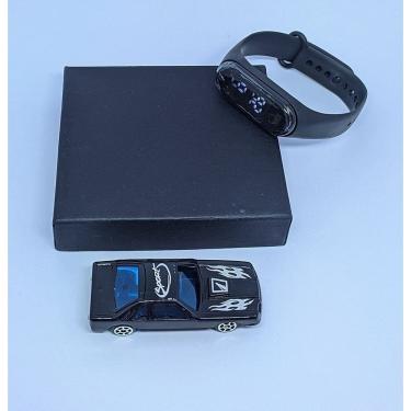 Imagem de Kit Relógios Infantil Digital Meninos Meninas Esportivo Display Led + Mini Carrinho Carro Miniaturas plastico Diversão