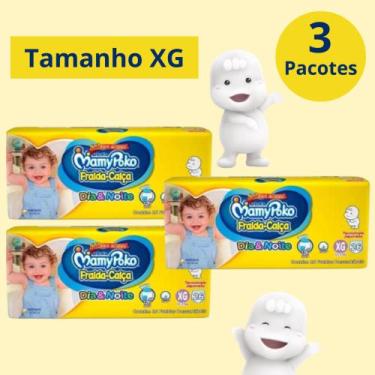 Imagem de Fralda Calça Mamypoko Dia e Noite Amarelo 3 Pacotes Tamanho XG Com 26 