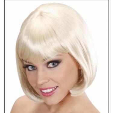 Imagem de Peruca Curta Loira Platinada Cosplay Festas Eventos - CM Presentes e F