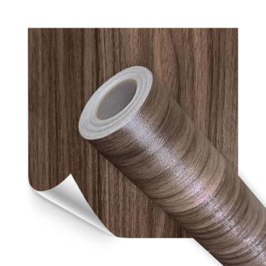 Imagem de Papel de Parede Adesivo Lavavel 3D Madeira Imbuia Marrom - Open Star, 