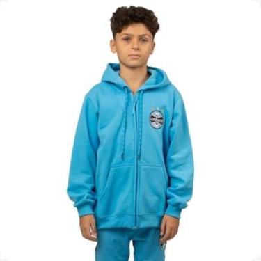 Imagem de Moletom Juvenil Canguru Aberto Grêmio Torcedor Escudo-Masculino