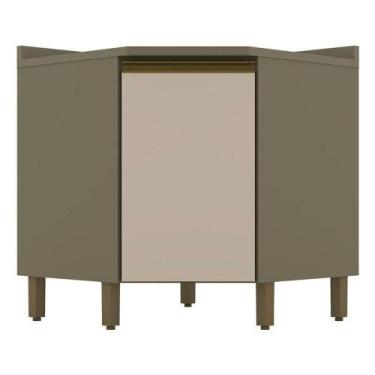 Imagem de Balcão De Cozinha Connect Canto Obliquo Duna Cristal - Henn - MÓVEIS H