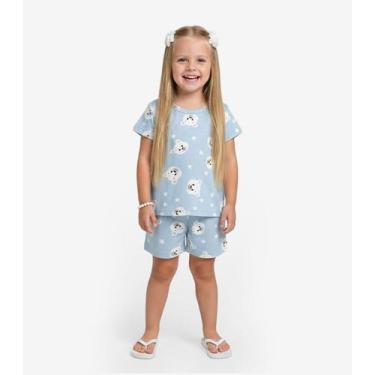 Imagem de Pijama Infantil Blusa com Shorts Select Azul, 8, Azul