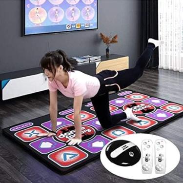 Imagem de Tapete De Dança Antiderrapante, Jogos De TV, Máquina De Dança Dupla, Jogo Somatossensorial, Alça Sem Fio, Tapete De Ioga, Corrida, Uso Duplo, PC, USB, Tapete De Dança Com Manual Em Inglês, Plug An