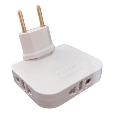 Imagem de Adaptador Tomada em T Articulado Reforçado Com 3 Saídas 10A Benjamin Flexível até 250v - Vendido por Q2TEK®