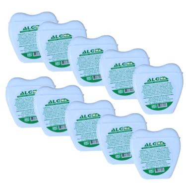 Imagem de Fio Dental AlgDental com Sabor de Menta – 50m | Kit com 10 Unidades | Anti-Cárie e Anti-Placa | Higiene Bucal Completa – ALGSUN
