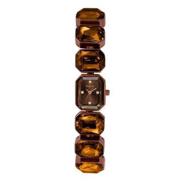 Imagem de Relógio Seculus Feminino Ref: 77333lpsvmb6 Retangular Bracelete Chocolate