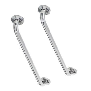 Imagem de Alça Apoio 40cm Kit 2 Uni Inox Banheiro - LEVA PRO PET