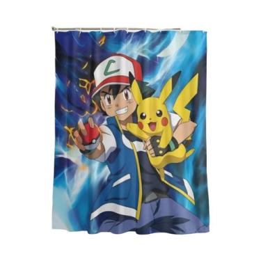 Imagem de Cortina De Chuveiro Com Desenho De Squirtle Pokemon, Decoração Leve Pa