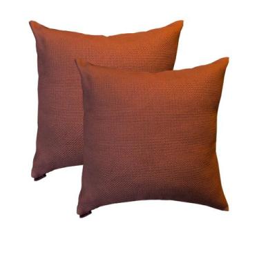 Imagem de Kit 2 Capas Almofada Santorini Decorativa Suede Texturizado Ziper Invi
