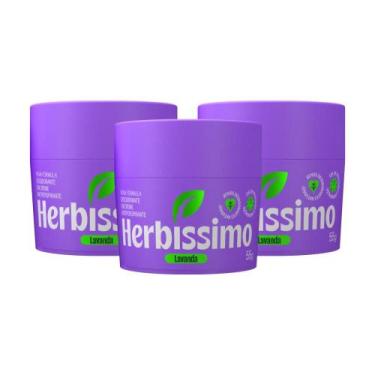 Imagem de Kit Desodorante Creme Antitranspirante Lavanda Herbíssimo 55G - 3 unid