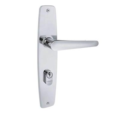 Imagem de Fechadura Vouga Externa 55mm 1125 Cromada com Maçaneta Lisa