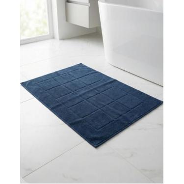 Imagem de Toalha de Piso Azul Teka Lucca 46x70cm 100% Algodão Antiderrapante Alt