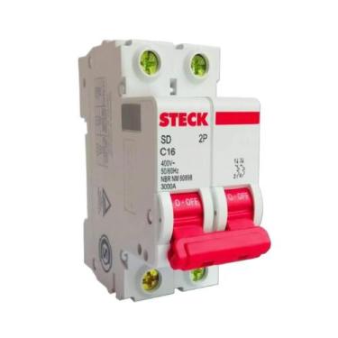 Imagem de Disjuntor Steck Din Bipolar 6A Curva C