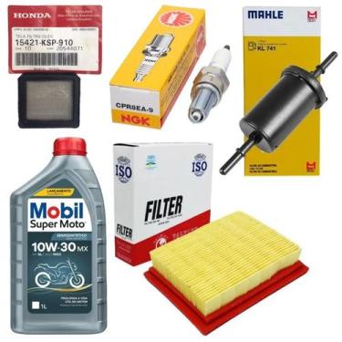 Imagem de Kit Revisão Bros 160 2016 Á 2024 Filtros, Óleo 10w30, Vela - Valflex